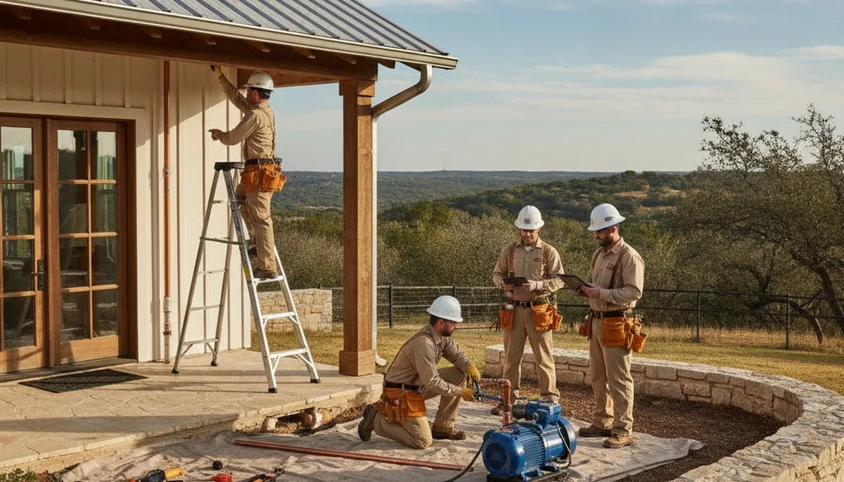 Emergency plumber repairing pipe in Austin, TX for fast plumbing service